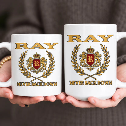 Never Back Down Royal Mug RAY 13K1 MG22