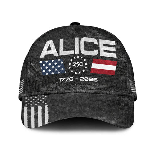 ALICE 13K1-C13PF 250th Anniversary Patriotic Baseball Cap 1776–2026