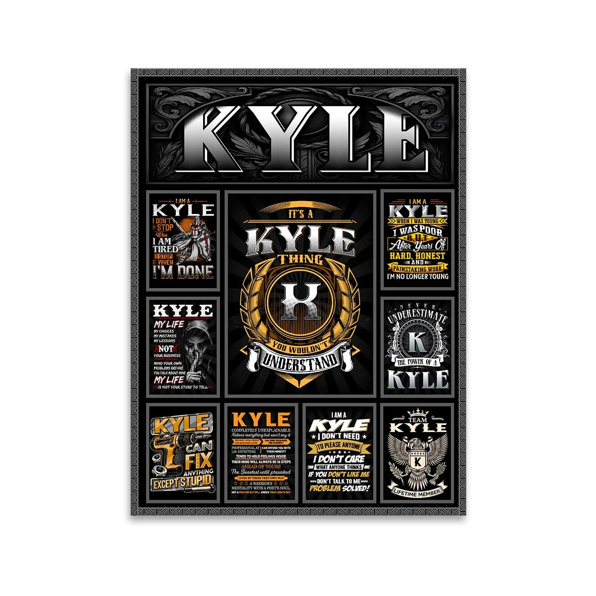 KYLE Personalized Sponge Floor Mat – Custom Printed Home Decor 13K1-AR2