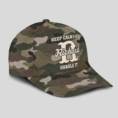 Keep Calm & Let Your Name Handle It Camo Cap RICHARD 13K1 C174PF