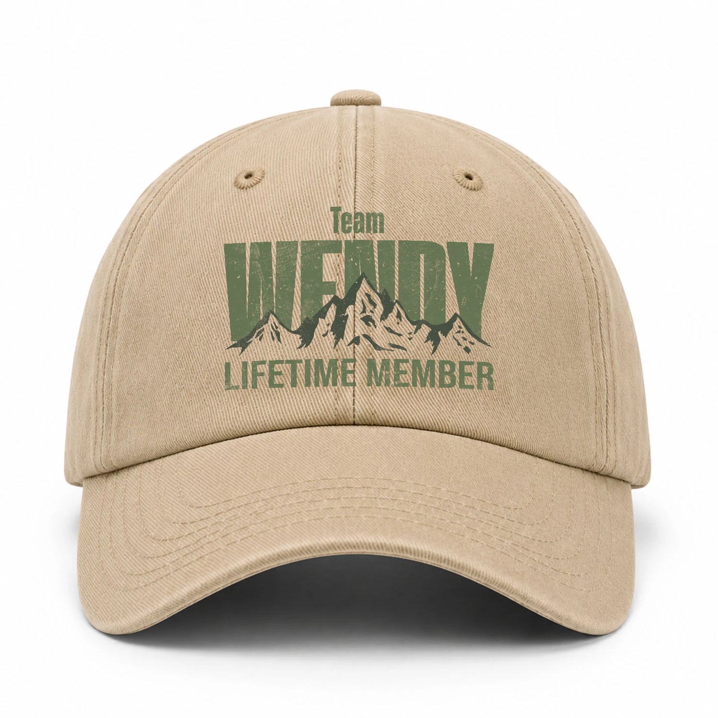 Team Your Name Lifetime Member Mountain Cap WENDY 13K1 C58PF