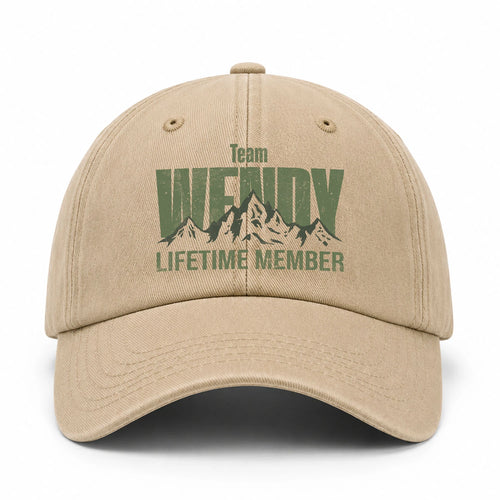 Team Your Name Lifetime Member Mountain Cap WENDY 13K1 C58PF
