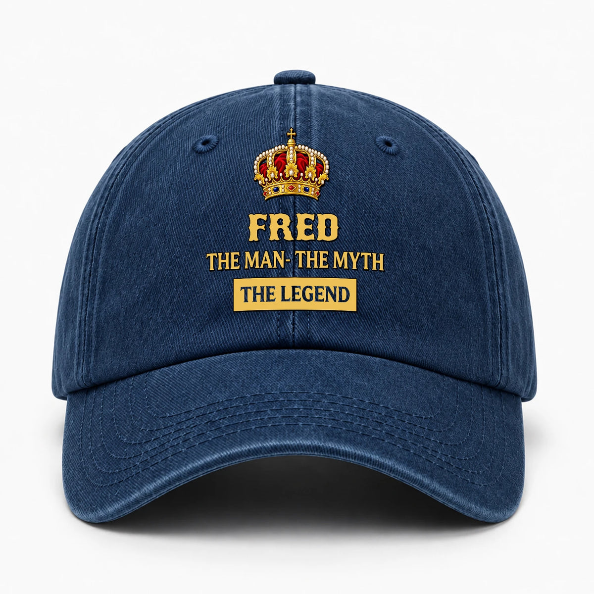 The Man The Myth The Legend King Crown Washed Cap FRED 13K1 C146PF