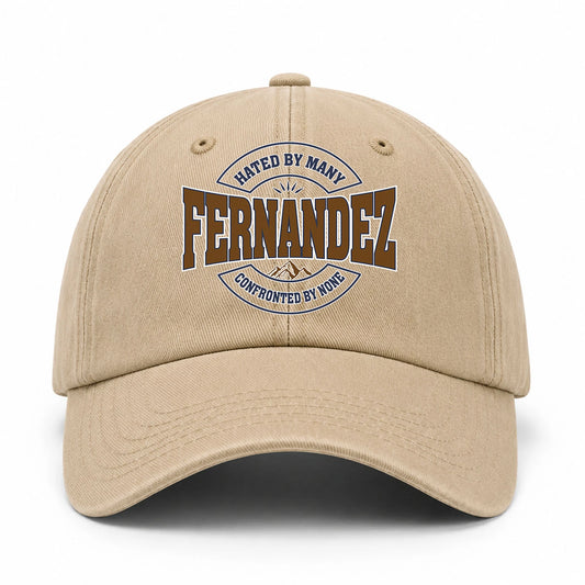 Hated By Many Confronted By None Washed Cap FERNANDEZ 13K1 C36PF