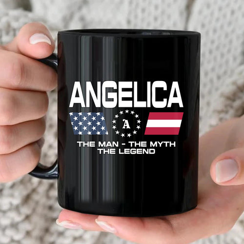 The Man The Myth The Legend Us Flag Mug ANGELICA 13K1 MG23