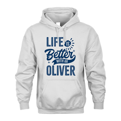 OLIVER 13K1-116 Personalized Name Quote T-Shirt Life Is Better With Unisex Gift