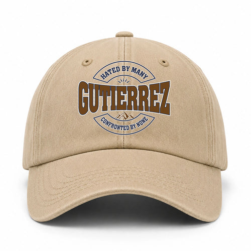 Hated By Many Confronted By None Washed Cap GUTIERREZ 13K1 C36PF