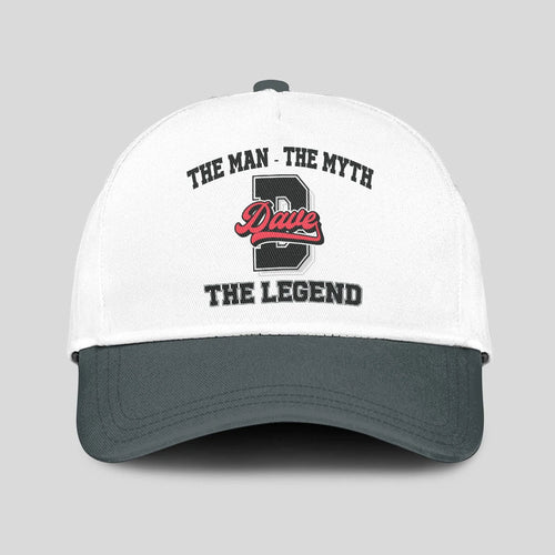 The Man The Myth The Legend Custom Initial Letter And Name Cap DAVE 13K1 C38PF