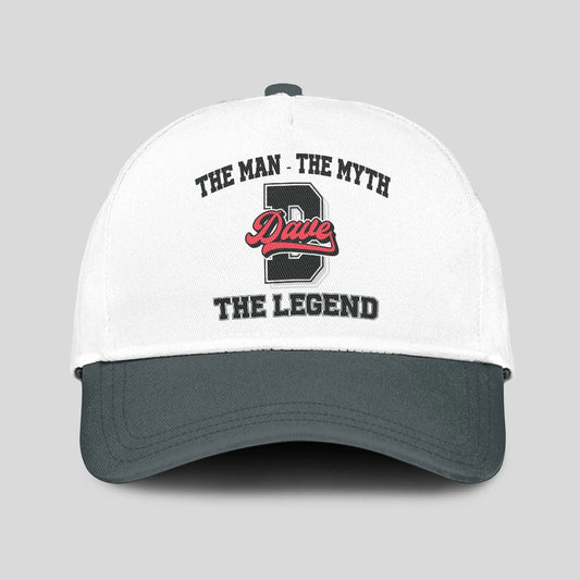 The Man The Myth The Legend Custom Initial Letter And Name Cap DAVE 13K1 C38PF