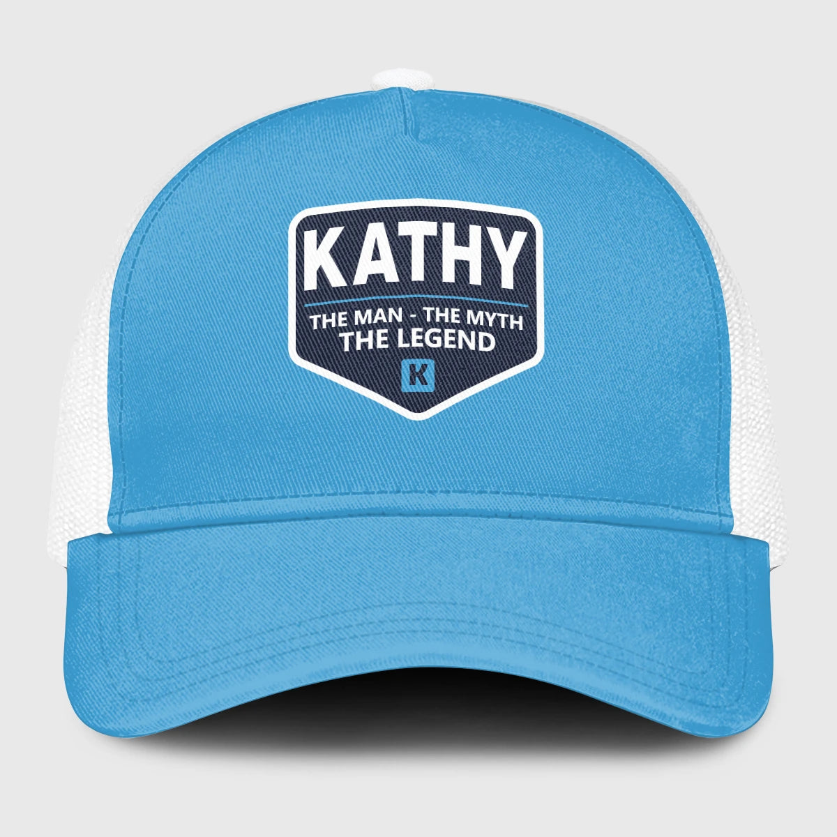 The Man The Myth The Legend Light Blue Mesh Cap KATHY 13K1 C190PF