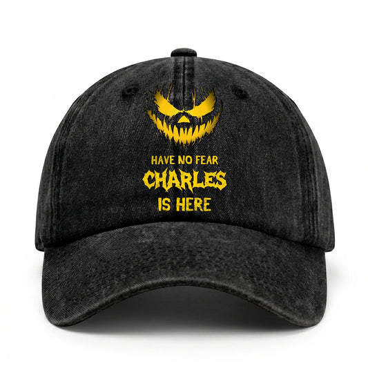 Have No Fear Your Name Is Here Jack O' Lantern Washed Cap CHARLES 13K1 C135PF