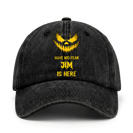 Have No Fear Your Name Is Here Jack O' Lantern Washed Cap JIM 13K1 C135PF