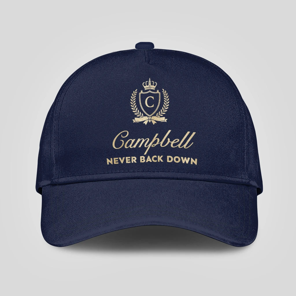 Never Back Down Luxury Crest Navy Cap CAMPBELL 13K1 C167PF