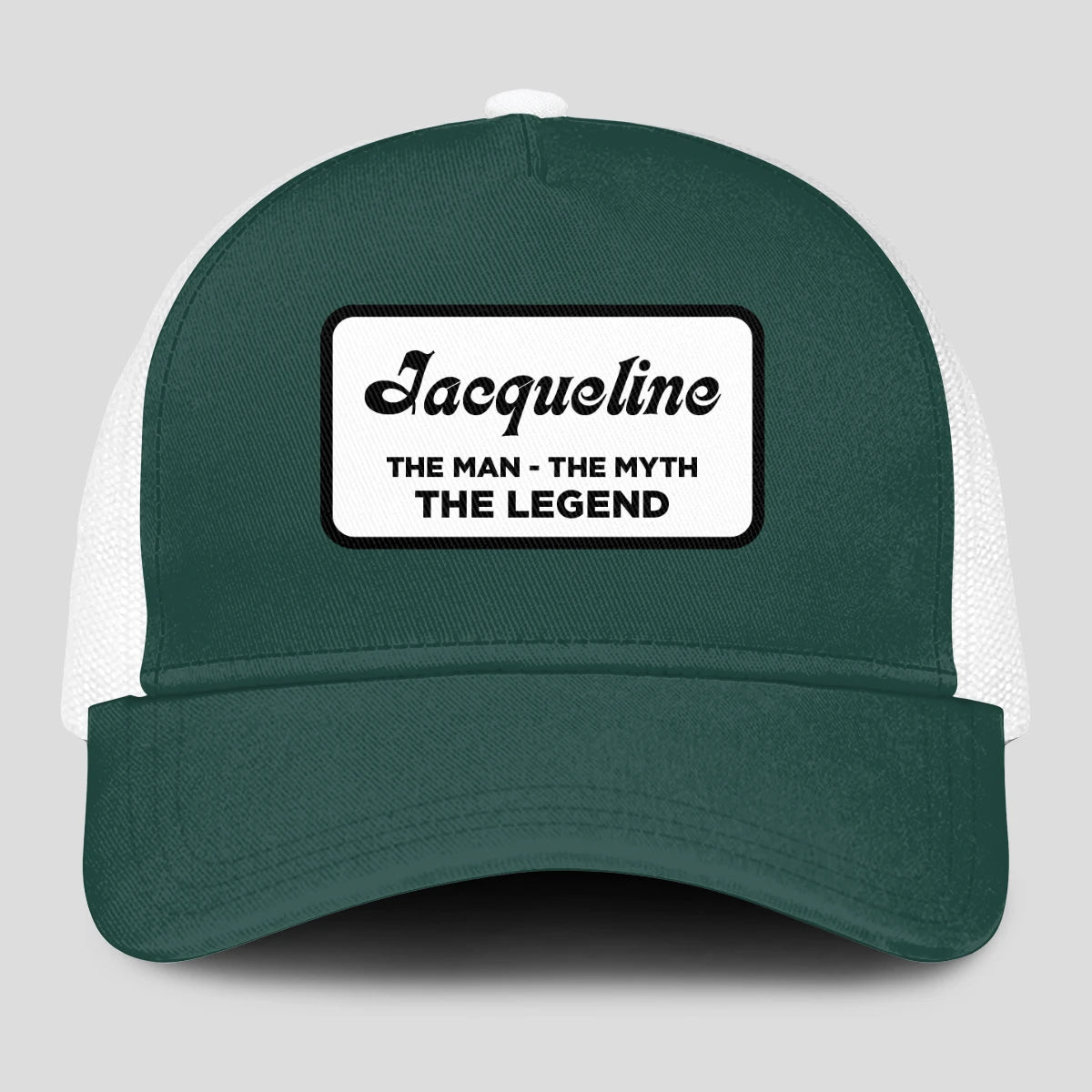 The Man The Myth The Legend Green And White Mesh Cap JACQUELINE 13K1 C198PF