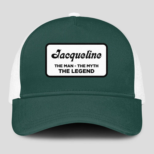 The Man The Myth The Legend Green And White Mesh Cap JACQUELINE 13K1 C198PF