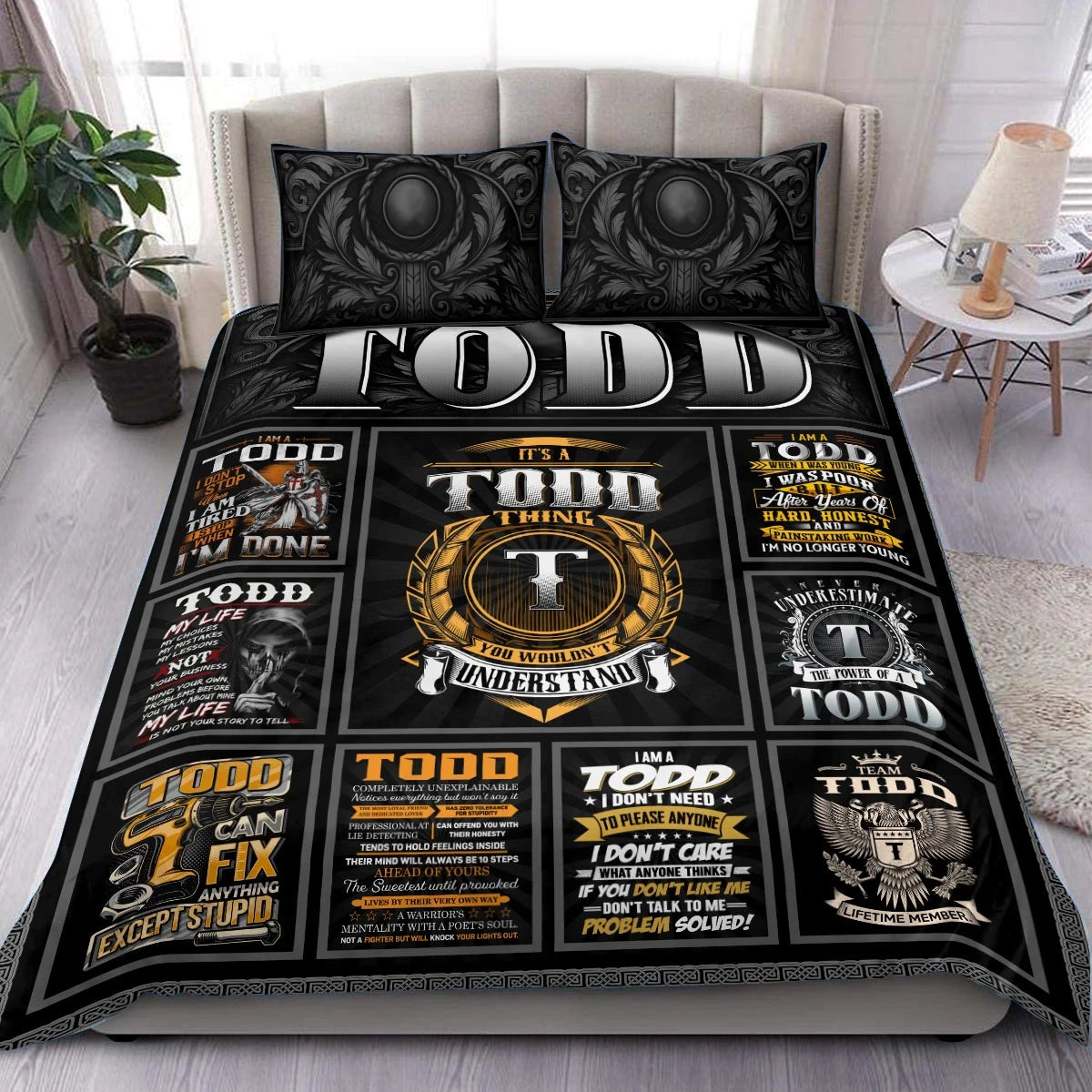 TODD Limited Edition Personalized Bedding Set 13K1-BS2