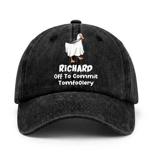 Off To Commit Tomfoolery Funny Goose Washed Cap RICHARD 13K1 C131PF