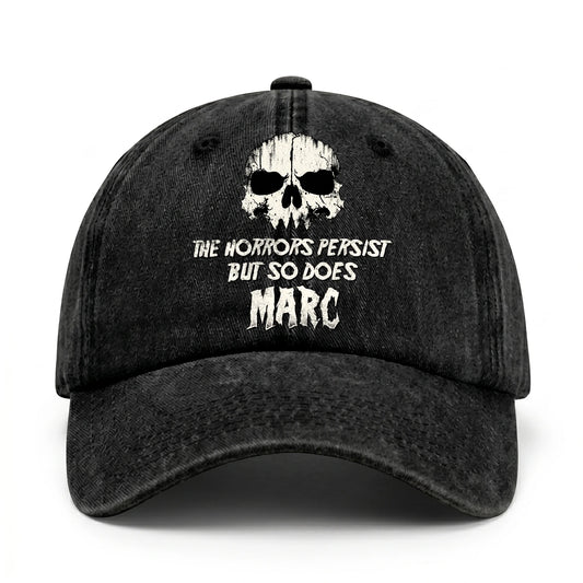 The Horrors Persist But So Does Your Name Cool Skull Washed Cap MARC 13K1 C134PF