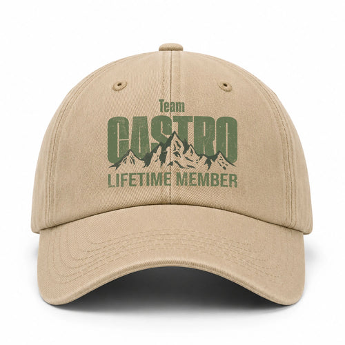 Team Your Name Lifetime Member Mountain Cap CASTRO 13K1 C58PF