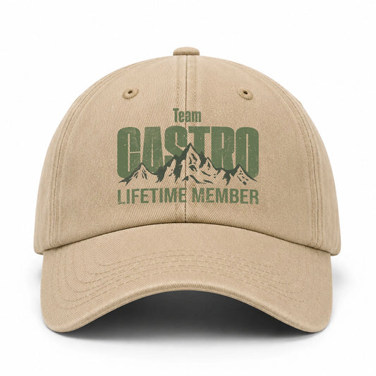 Team Your Name Lifetime Member Mountain Cap CASTRO 13K1 C58PF