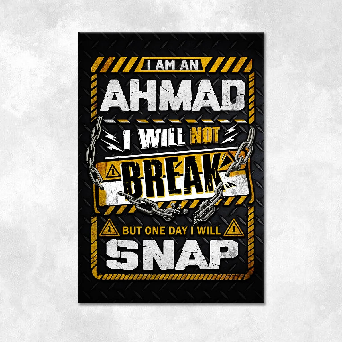 AHMAD Motivational Rug – Black & Yellow Quote Carpet for Living Room 13K1-AR1