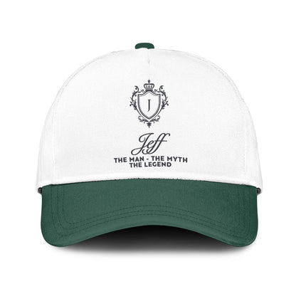 The Man The Myth The Legend Beautiful Green And White Cap JEFF 13K1 C171PF