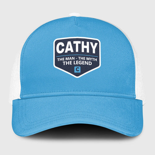 The Man The Myth The Legend Light Blue Mesh Cap CATHY 13K1 C190PF