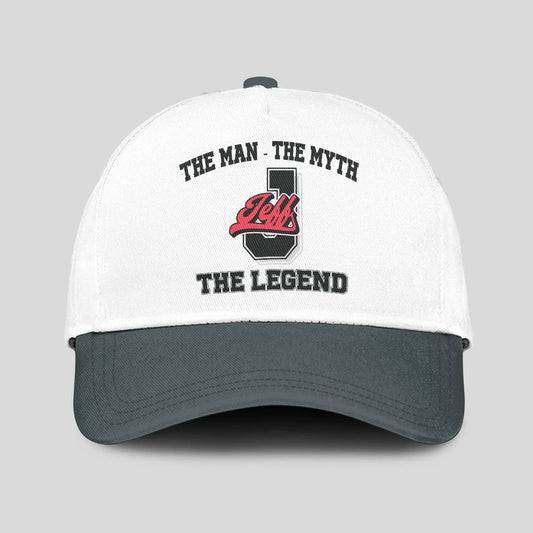 The Man The Myth The Legend Custom Initial Letter And Name Cap JEFF 13K1 C38PF