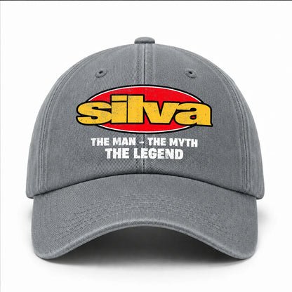 The Man The Myth The Legend Vintage Logo Washed Cap SILVA 13K1 C162PF