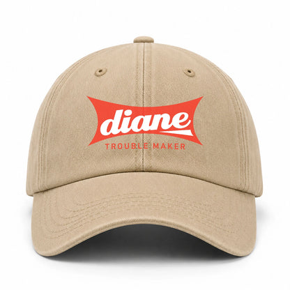 Trouble Maker Red Logo Washed Cap DIANE 13K1 C78PF