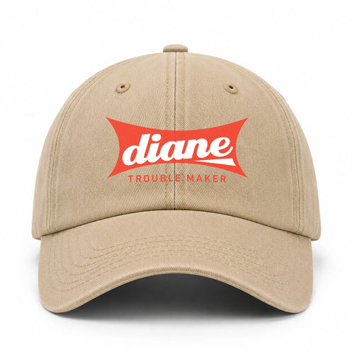 Trouble Maker Red Logo Washed Cap DIANE 13K1 C78PF