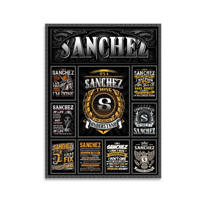 SANCHEZ Personalized Sponge Floor Mat – Custom Printed Home Decor 13K1-AR2