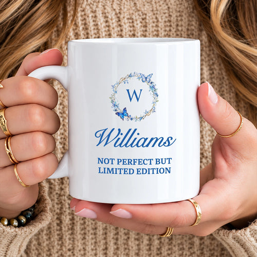Not Perfect But Limited Eidition Flowers And Butterflies Mug WILLIAMS 13K1 MG27