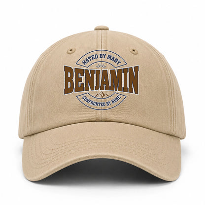 Hated By Many Confronted By None Washed Cap BENJAMIN 13K1 C36PF
