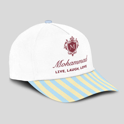 Live Laugh Love Blue And Yellow Luxury Cap MOHAMMAD 13K1 C121PF