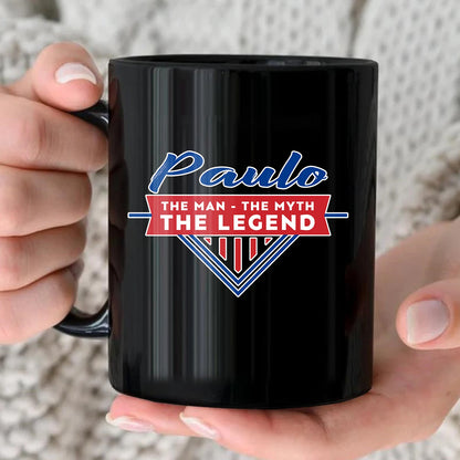 The Man The Myth The Legend Red And Blue Logo Mug PAULO 13K1 MG34