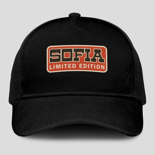 Limited Edition Red Logo Black Mesh Cap SOFIA 13K1 C215PF