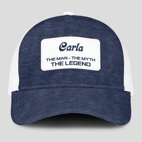 The Man The Myth The Legend Blue Denim Mesh Cap CARLA 13K1 C194PF