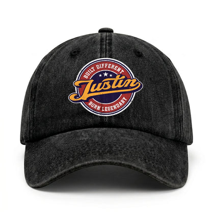 Built Different Born Legendary Logo Washed Cap JUSTIN 13K1 C65PF