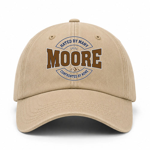 Hated By Many Confronted By None Washed Cap MOORE 13K1 C36PF