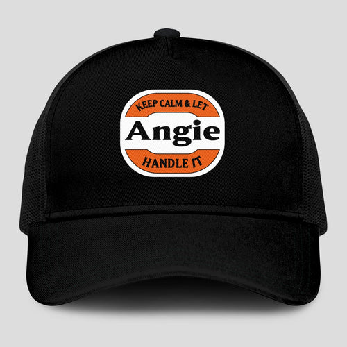 Keep Calm & Let Your Name Handle It Black Mesh Cap ANGIE 13K1 C199PF