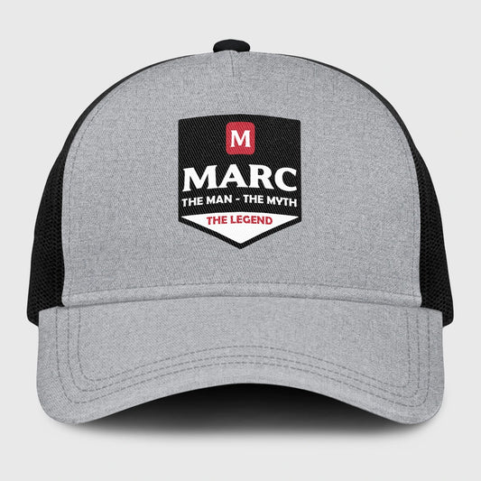 The Man The Myth The Legend Gray Mesh Cap MARC 13K1 C189PF