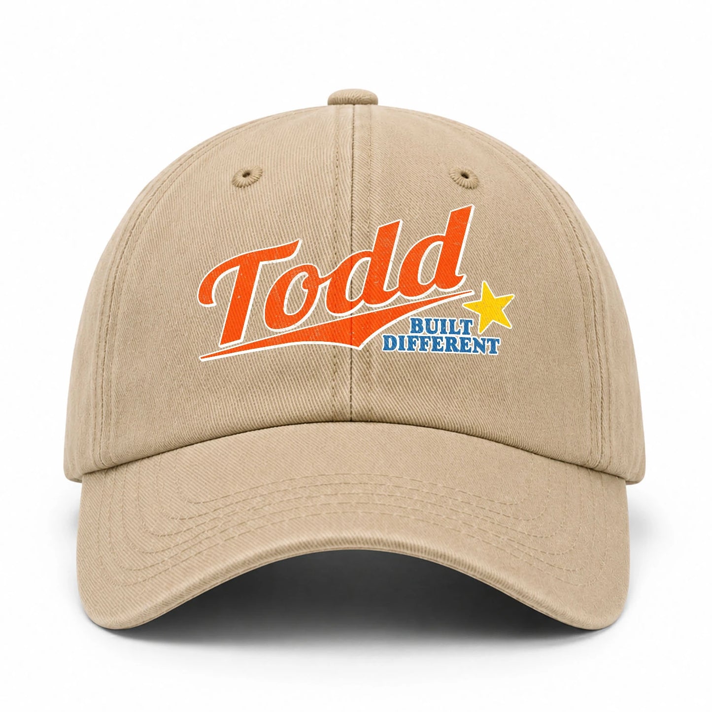 Your Name Built Different Logo Washed Cap TODD 13K1 C56PF
