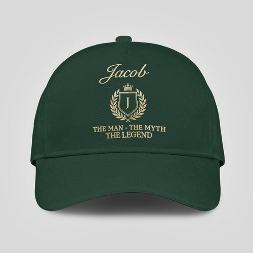 The Man The Myth The Legend Crest Forest Green Cap JACOB 13K1 C159PF