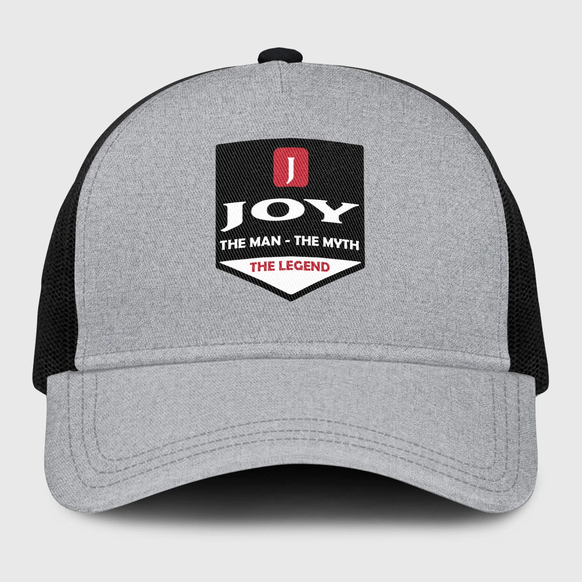 The Man The Myth The Legend Gray Mesh Cap JOY 13K1 C189PF