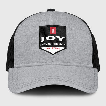 The Man The Myth The Legend Gray Mesh Cap JOY 13K1 C189PF