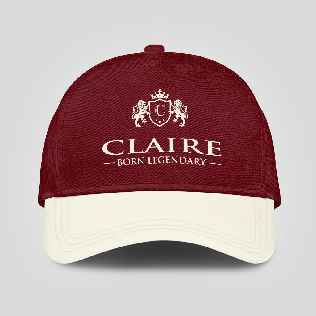 Born Legendary Burgundy And Beige Cap CLAIRE 13K1 C181PF