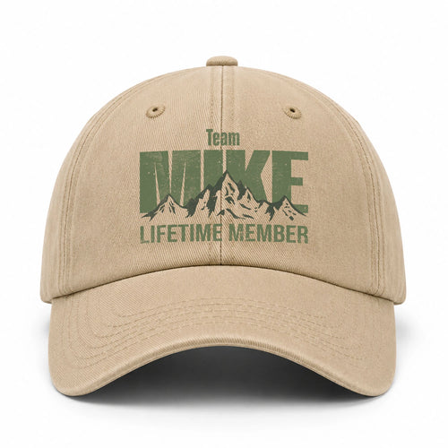 Team Your Name Lifetime Member Mountain Cap MIKE 13K1 C58PF