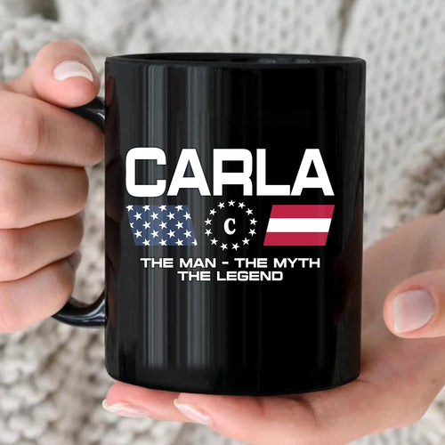 The Man The Myth The Legend Us Flag Mug CARLA 13K1 MG23