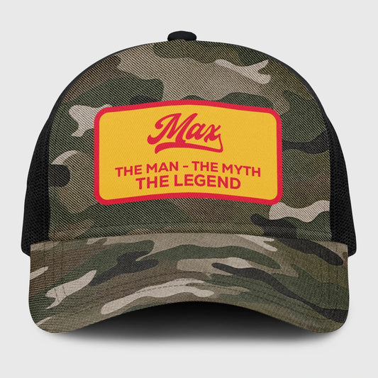 The Man The Myth The Legend Camo Vintage Mesh Cap MAX 13K1 C191PF